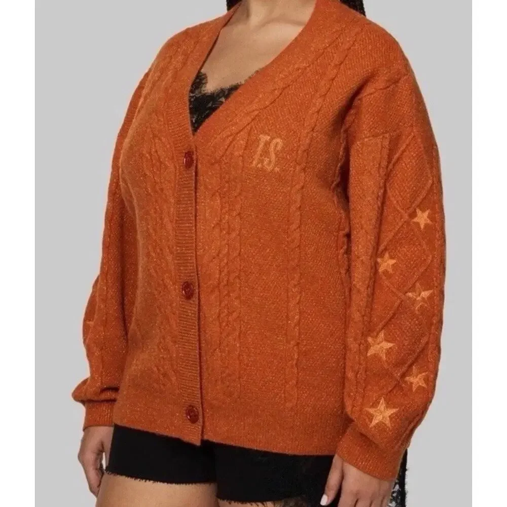 Taylor Swift Life of a Showgirl Glitter Orange Cardigan 3XL/4XL New In Hand - Picture 1 of 2